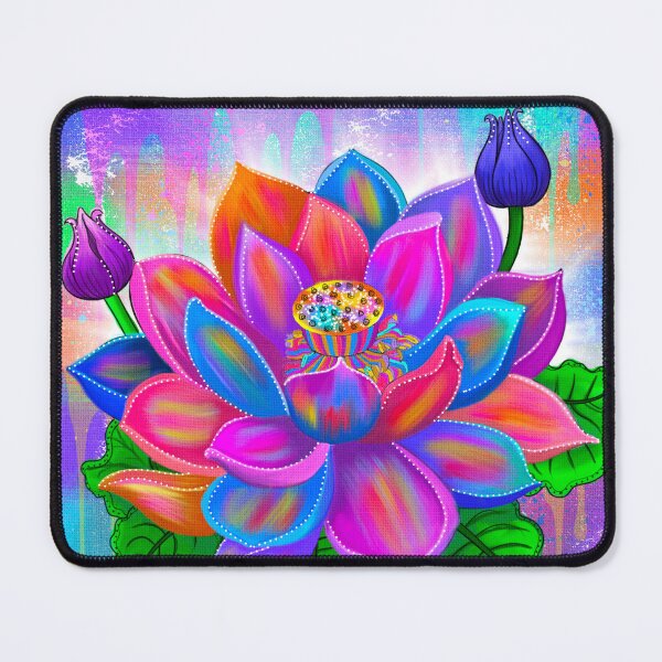 Item preview, Colorful lotus designed and sold by MrsJinxy.