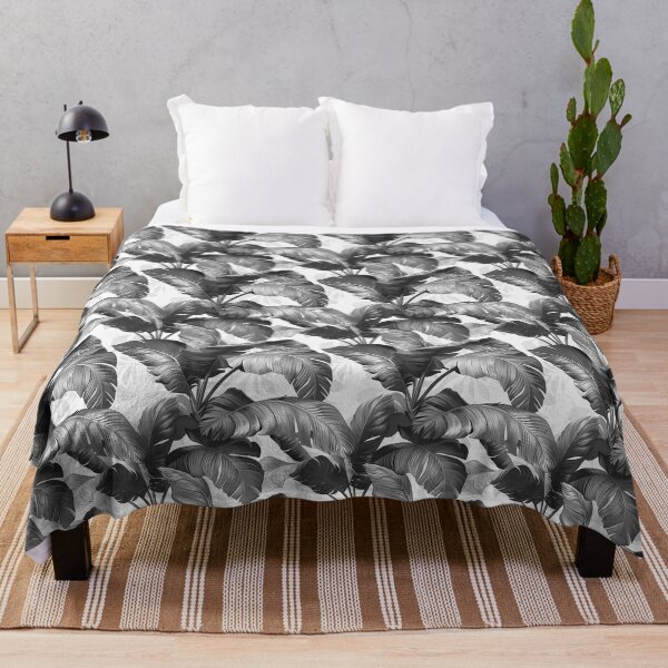 Item preview, Black & white leaves designed and sold by PatternCabinet-.