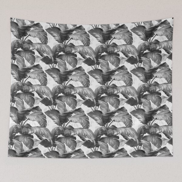 Item preview, Black & white leaves designed and sold by PatternCabinet-.