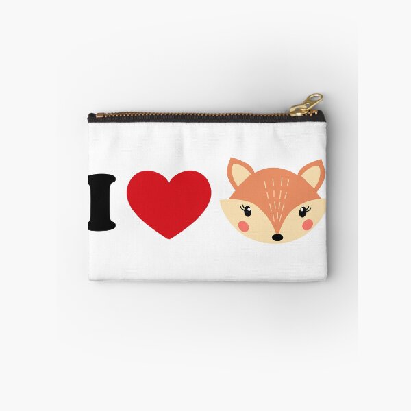 Item preview, I love - with a cute fox art designed and sold by EmeraldeaArt.