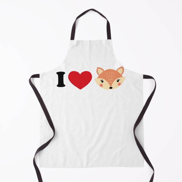 Item preview, I love - with a cute fox art designed and sold by EmeraldeaArt.