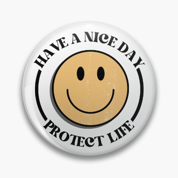 Item preview, Retro “Protect Life” Smiley Face designed and sold by sunfl0wer-skies.