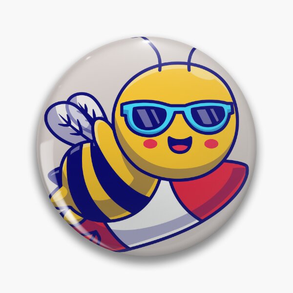 Item preview, Cute Honey Bee Flying with Rocket Cartoon Vector Icon designed and sold by hjian8219.