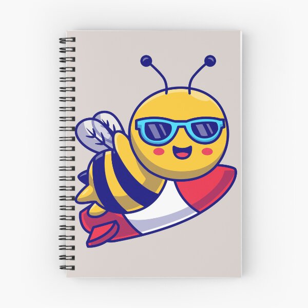 Item preview, Cute Honey Bee Flying with Rocket Cartoon Vector Icon designed and sold by hjian8219.