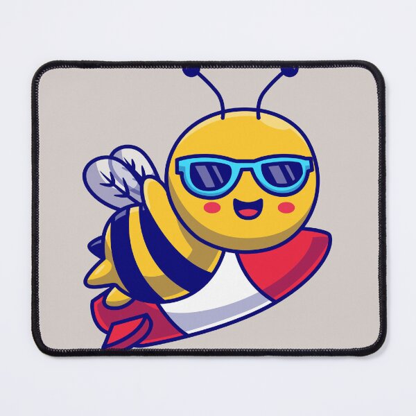 Item preview, Cute Honey Bee Flying with Rocket Cartoon Vector Icon designed and sold by hjian8219.