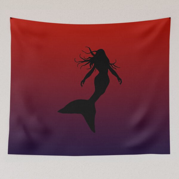 Item preview, Mythical Mermaid Silhouette Under the Sea Art 2 of 4 designed and sold by Beachy.