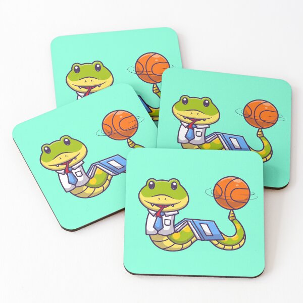 Item preview, Cute Snake Student Spinning Basketball Cartoon Vector Icon designed and sold by hjian8219.