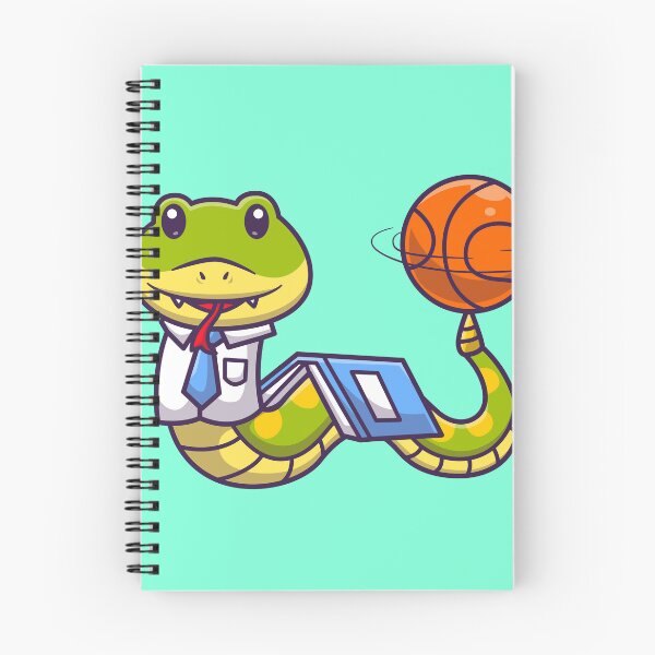 Item preview, Cute Snake Student Spinning Basketball Cartoon Vector Icon designed and sold by hjian8219.