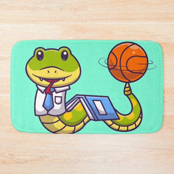 Item preview, Cute Snake Student Spinning Basketball Cartoon Vector Icon designed and sold by hjian8219.
