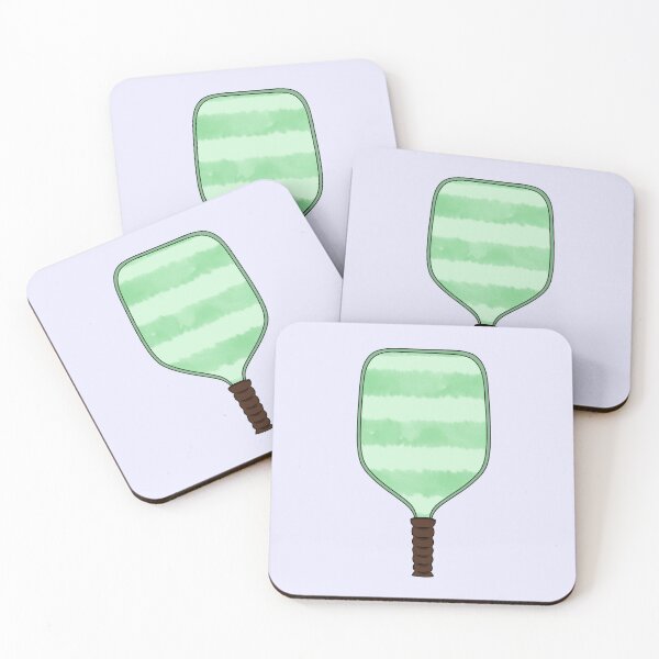Item preview, Green Striped Pickleball paddle designed and sold by scarletsunrise.