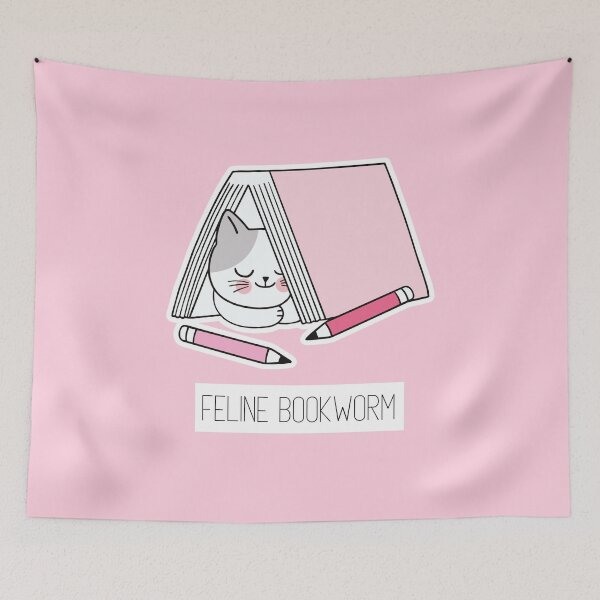 Item preview, Feline bookworm #CatGifts #CatLady #CatMom #CatDad #CatLife designed and sold by Anna Halasek.