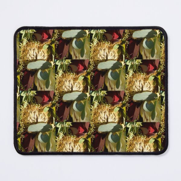 Item preview, Protea and Gum Leaves by Adelaide artist Avril Thomas at Magpie Springs designed and sold by MagpieSprings.