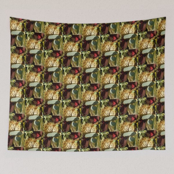 Item preview, Protea and Gum Leaves by Adelaide artist Avril Thomas at Magpie Springs designed and sold by MagpieSprings.
