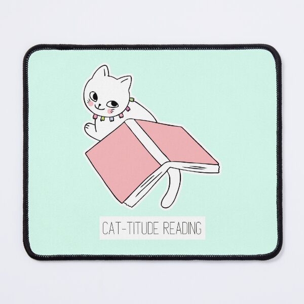Item preview, Cat-titude reading #CatGifts #CatLady #CatMom #CatDad #CatLife designed and sold by Anna Halasek.
