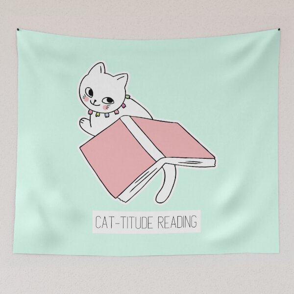 Item preview, Cat-titude reading #CatGifts #CatLady #CatMom #CatDad #CatLife designed and sold by Anna Halasek.