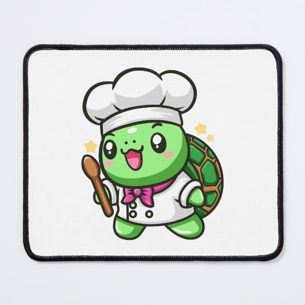 Item preview, Turtle chef kawaii style, cheerful turtle cooking designed and sold by Dizartico.