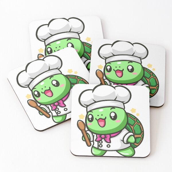 Item preview, Turtle chef kawaii style, cheerful turtle cooking designed and sold by Dizartico.