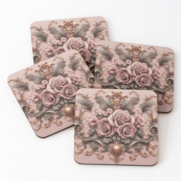 Item preview, Matte Mauve Rococo With Roses designed and sold by DesignsByPrnces.