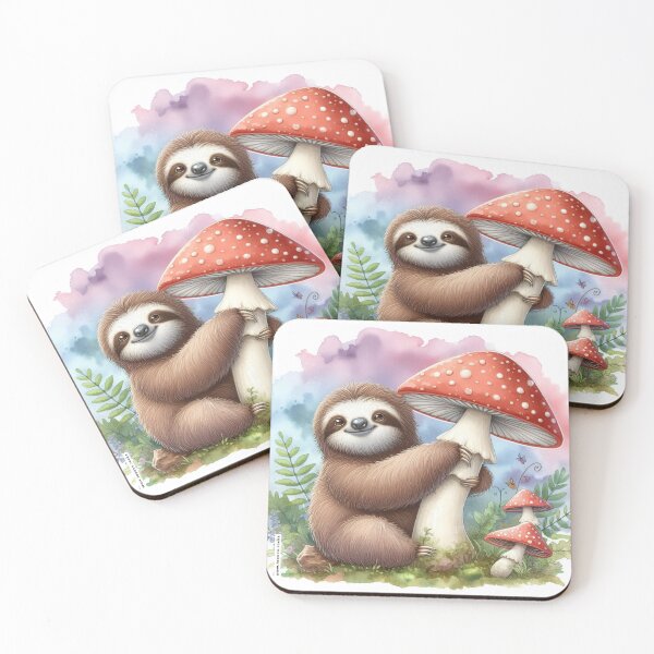 Item preview, Sloth Bear with Amanita Mushroom designed and sold by Fullnature.