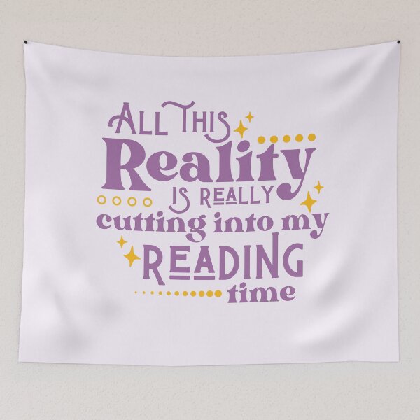 Item preview, Reality Vs. Reading / Book Nerd / Quote Lettering designed and sold by Neadoodles.