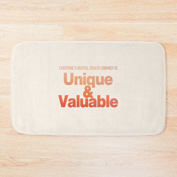 Item preview, everyone's mental health journey is Unique and valuable, white designed and sold by Kalaidax.