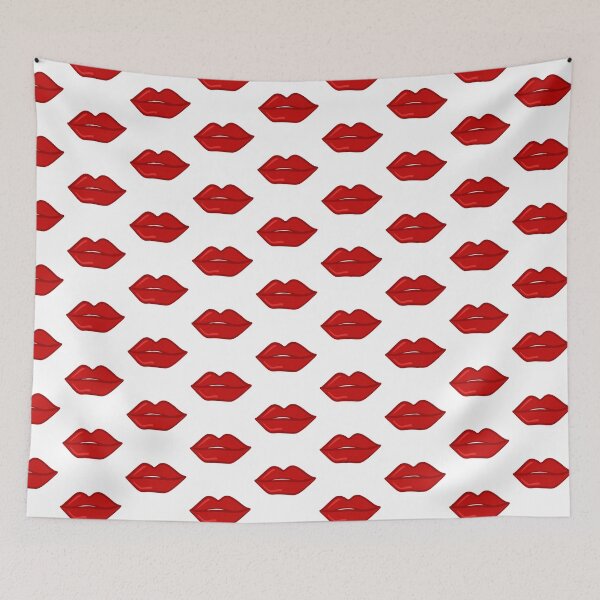 Item preview, Red Lipstick Kissing Lips Vector designed and sold by THP Creative.