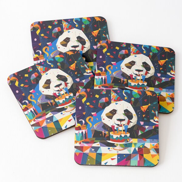 Item preview, Party Panda: A Festive Geometric Gala designed and sold by Chaotic Cuties.