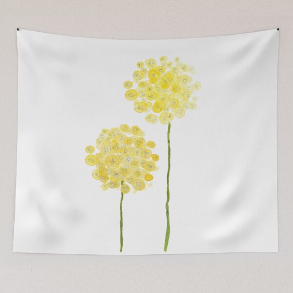 Item preview, hand painted two abstract dandelions watercolor  designed and sold by ColorandColor.