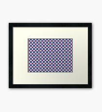 Blue Clover Digital Pattern Design Framed Print