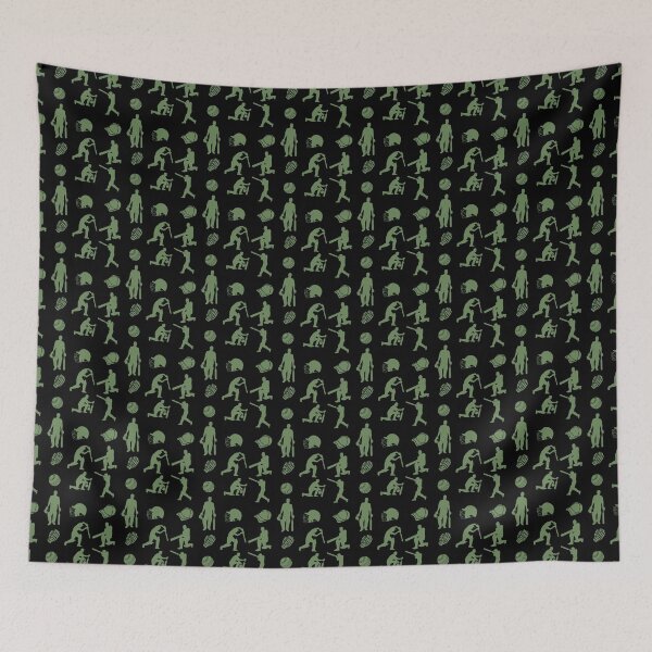 Item preview, Cricket Vintage Seamless Batsmen Pattern designed and sold by SportsT-Shirts.