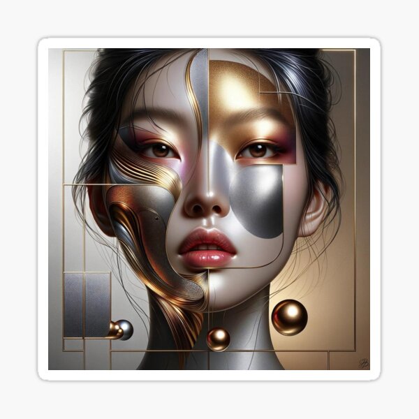 Fragmented Elegance Sticker
