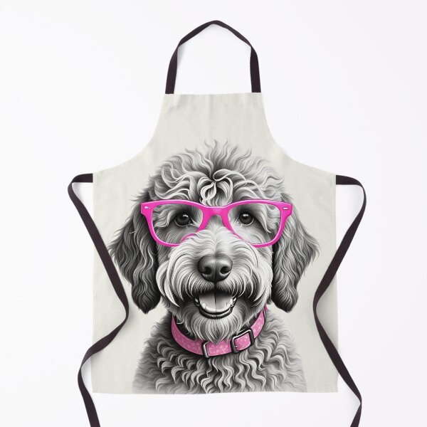 Item preview, Austalian Labradoodle with Pink Glasses designed and sold by aboniteblanc.
