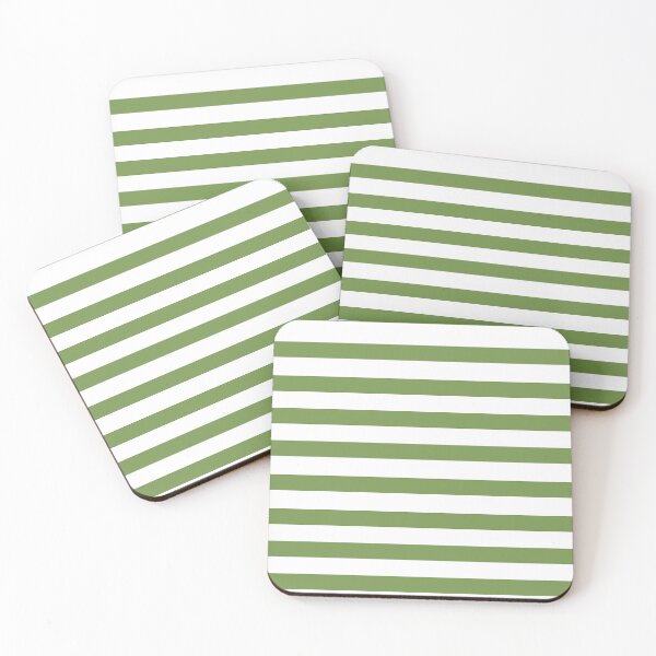 Item preview, Horizontal wide and thick stripe fashion green and white colors designed and sold by Carlos Gudino.