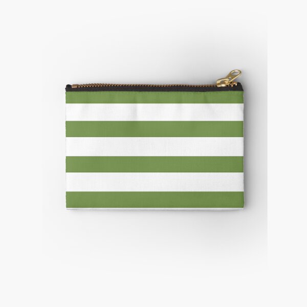 Item preview, Horizontal wide and thick stripe fashion green and white colors designed and sold by Carlos Gudino.