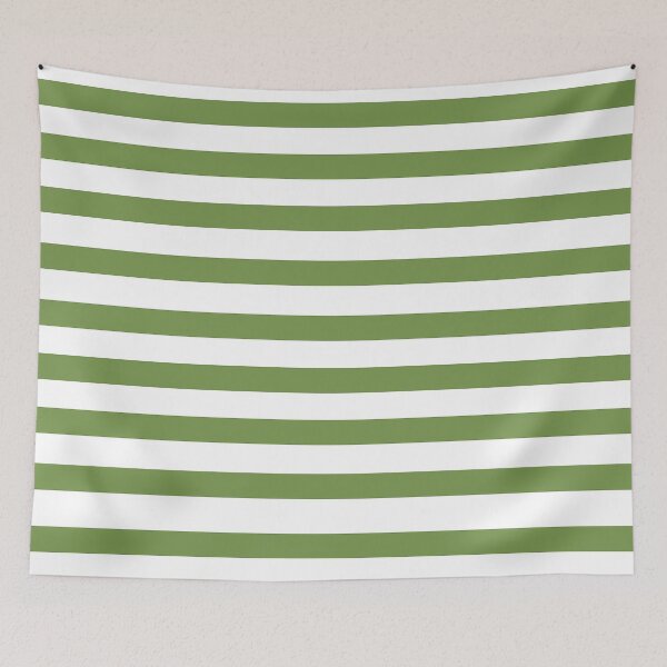 Item preview, Horizontal wide and thick stripe fashion green and white colors designed and sold by Carlos Gudino.