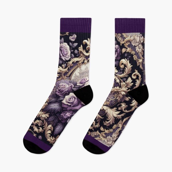 Item preview, Midnight Lavender Rococo With Roses designed and sold by DesignsByPrnces.