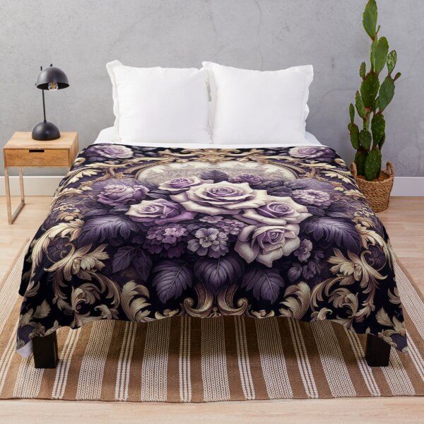 Item preview, Midnight Lavender Rococo With Roses designed and sold by DesignsByPrnces.