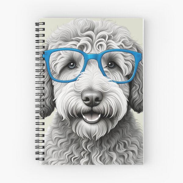Item preview, Austalian Labradoodle with Blue Glasses designed and sold by aboniteblanc.