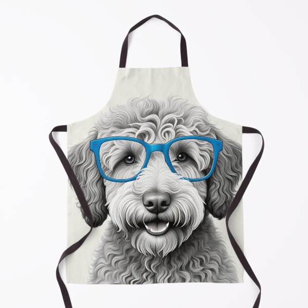 Item preview, Austalian Labradoodle with Blue Glasses designed and sold by aboniteblanc.