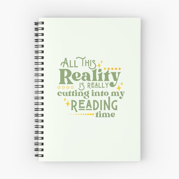 Item preview, Reality Vs. Reading / Book Nerd / Quote Lettering designed and sold by Neadoodles.