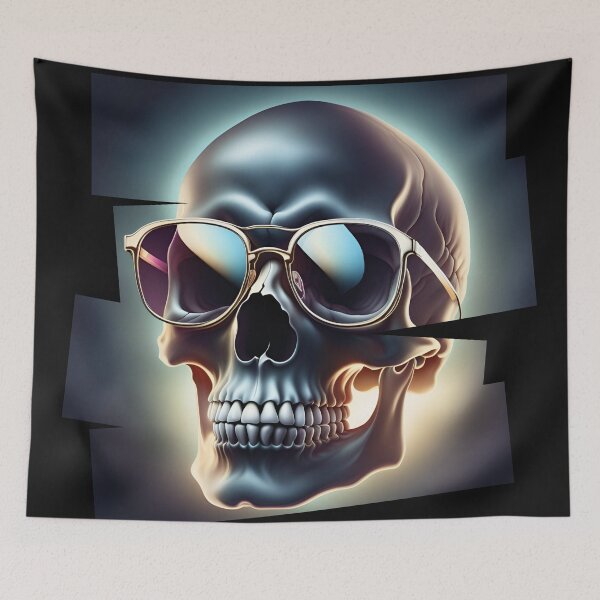 Item preview, Skull with glasses designed and sold by DebriArte.