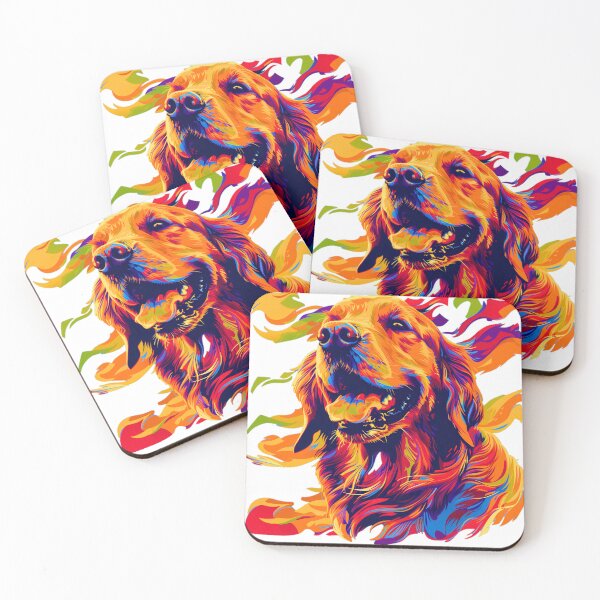 Item preview, Colorful Golden Retriever Design designed and sold by SmarterShoppes.