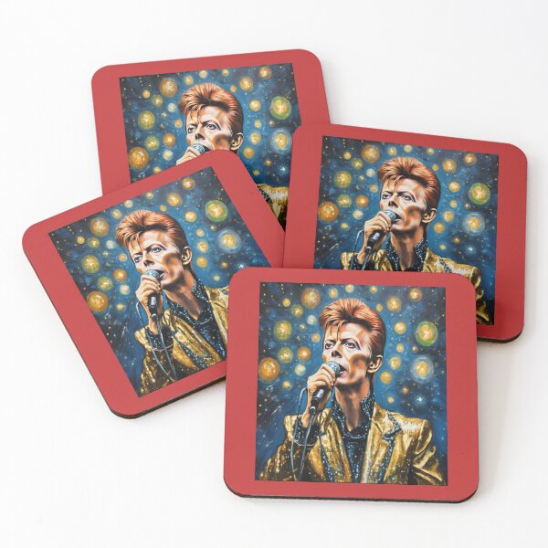 Artikelvorschau, „David Bowie auf der Bühne: Ikonische Präsenz, extravagantes Outfit“ entworfen und verkauft von Artisticanvas.