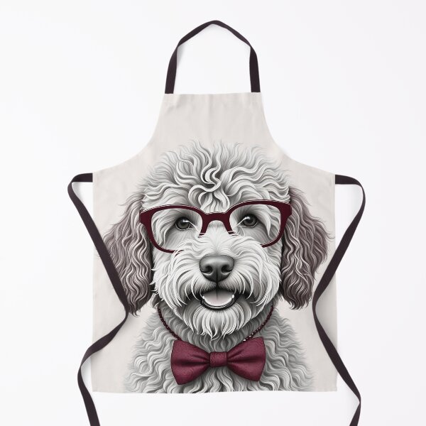 Item preview, Austalian Labradoodle with Red Glasses designed and sold by aboniteblanc.