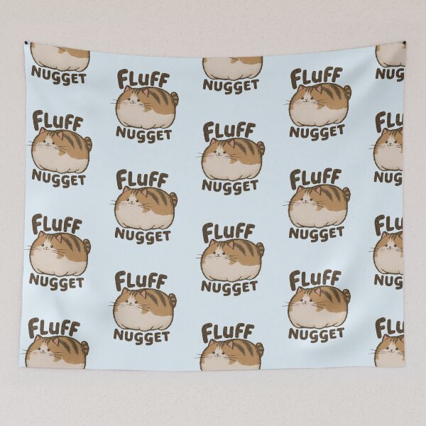 Item preview, Fluff Nugget - Adorable Chubby Cat designed and sold by ZenEverAI.