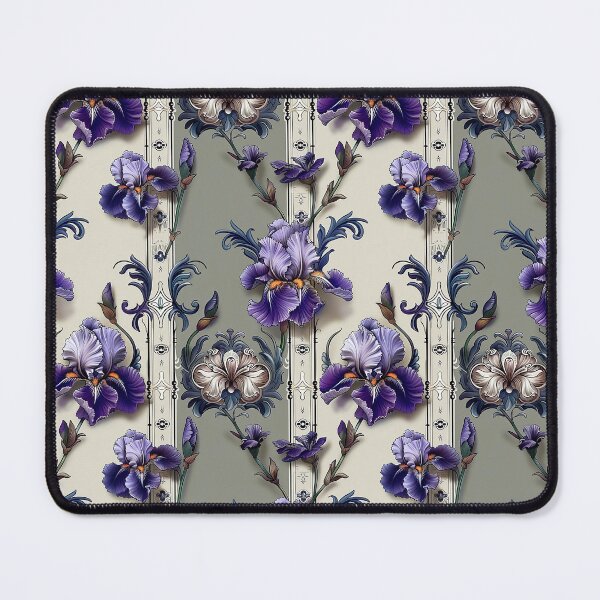 Item preview, Viiolet iris in white and grey background designed and sold by fuzzyfox.