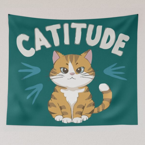 Item preview, Catiitude-Sassy Cat Artwork designed and sold by Collision19.