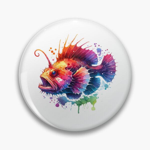 Item preview, Watercolor Anglerfish designed and sold by ChaosReigns91.