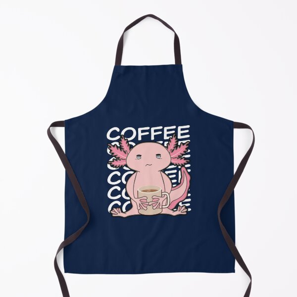 Item preview, Cute Kawaii Axolotl Drinking Coffee designed and sold by Shiraufa.