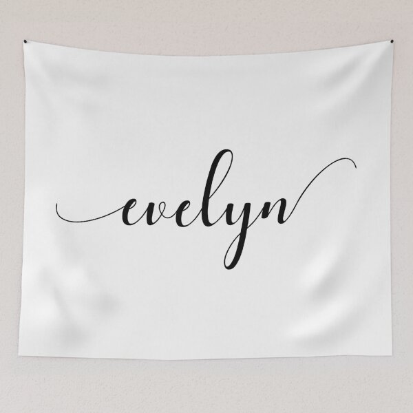 Item preview, Evelyn - Custom name on delicate black cursive font designed and sold by To the Lua.